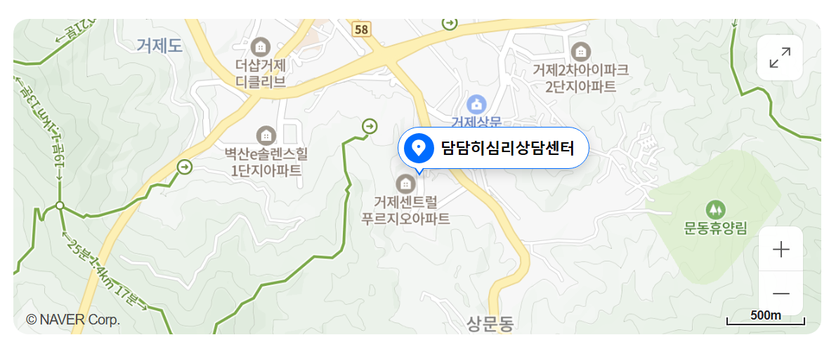 담담히심리상담센터 네이버지도 위치